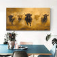 Bulls Aesthetic Modern Vibrant Wall Art Canvas Office Home Room Framed 120x60cm