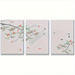 3pcs Atmosphere Mural Retro Green Leaves Metal Print Ready to Hang Art