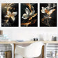 3pcs Featuring Abstract Butterfly Line Prints  Wall Art Set Canvas Framed 40x60cm - High Quality Print 100% Australian Made Wall Canvas Ready to Hang
