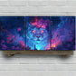 3pcs White Lion Glowing Eyes Fantasy Metal Print Ready to Hang Art