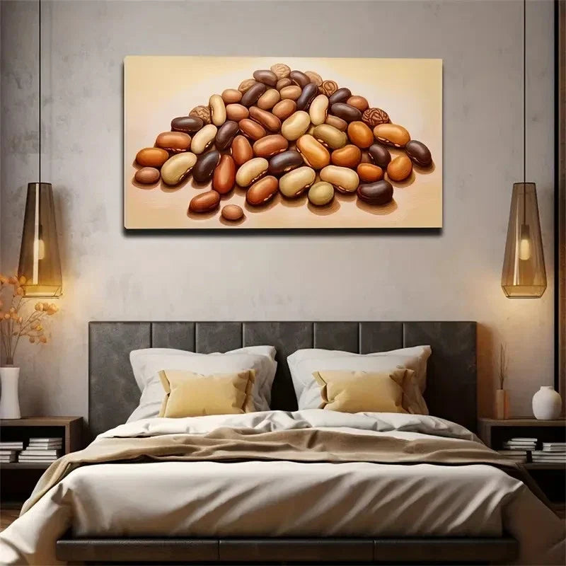 Bohemian Style Nut Wall Art Canvas Office Home Room Framed 80x45cm
