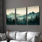 3pcs Foggy Forest and Mountain Peaks Wall Art Set Canvas Framed 40x60cm - High Quality Print 100% Australian Made Wall Canvas Ready to Hang