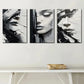 3pcs  woman abstract art portrait Metal Print Ready to Hang Art