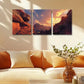 3pcs Precipice with Sky View Metal Print Ready to Hang Art