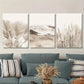 3pcs Ink Beach Coast &amp; Rhododendron Metal Print Ready to Hang Art