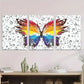 3pcs Colorful Butterfly Modern Abstract Wall Art Set Canvas Framed 40x60cm - High Quality Print 100% Australian Made Wall Canvas Ready to Hang