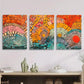 3pcs colorful geometric modern art, mosaic puzzle Metal Print Ready to Hang Art