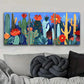 3pcs  Mushroom garden Art Painting  Metal Print Ready to Hang Art