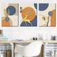 3pcs Abstract Prints Geometric Shapes, Animal Wall Art Set Canvas Framed 40x60cm - High Quality Print 100% Australian Made Wall Canvas Ready to Hang