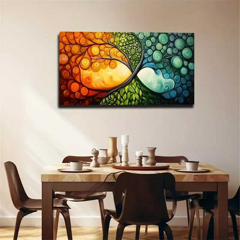 Layered Patterns Suitable Wall Art Canvas Office Home Room Framed 120x60cm