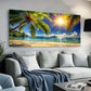 Palm Tree Tropical Beach wall canvas office home room framed 120x60cm