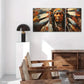 3pcs Native American Murals Indian Chief Metal Print Ready to Hang Art