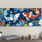 3pcs   Two red and white carp In Floral Water  Wall Art Set Canvas Framed 40x60cm - High Quality Print 100% Australian Made Wall Canvas Ready to Hang