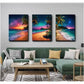 3pcs  Beach coconut tree natural landscape  Metal Print Ready to Hang Art