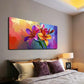 Vibrant Floral Painting Wall Art canvas office home room framed 120x60cm