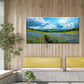 Serene Sky, Trees & Flowers Wall Art Canvas Office Home Room Framed 120x60cm