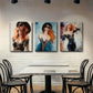 3pcs Elegant Fashionista Stylish Woman Perfect Wall Art Set Canvas Framed 40x60cm - High Quality Print 100% Australian Made Wall Canvas Ready to Hang