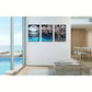 3pcs Blue Ocean Tree Moon Metal Print Ready to Hang Art