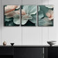 3pcs Green and White Shaded Circles Perfect Wall Art Set Canvas Framed 40x60cm - High Quality Print 100% Australian Made Wall Canvas Ready to Hang