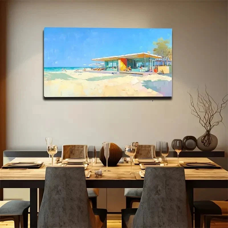 Beach Beautiful Scenery Wall Art Canvas Office Home Room Framed 120x60cm
