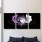 3pcs beautiful love purple and white dragon, Metal Print Ready to Hang Art