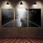 3pcs Photo of An Empty Road in The Forest Canvas Framed 40x60cm - High Quality Print 100% Australian Made Wall Canvas Ready to Hang