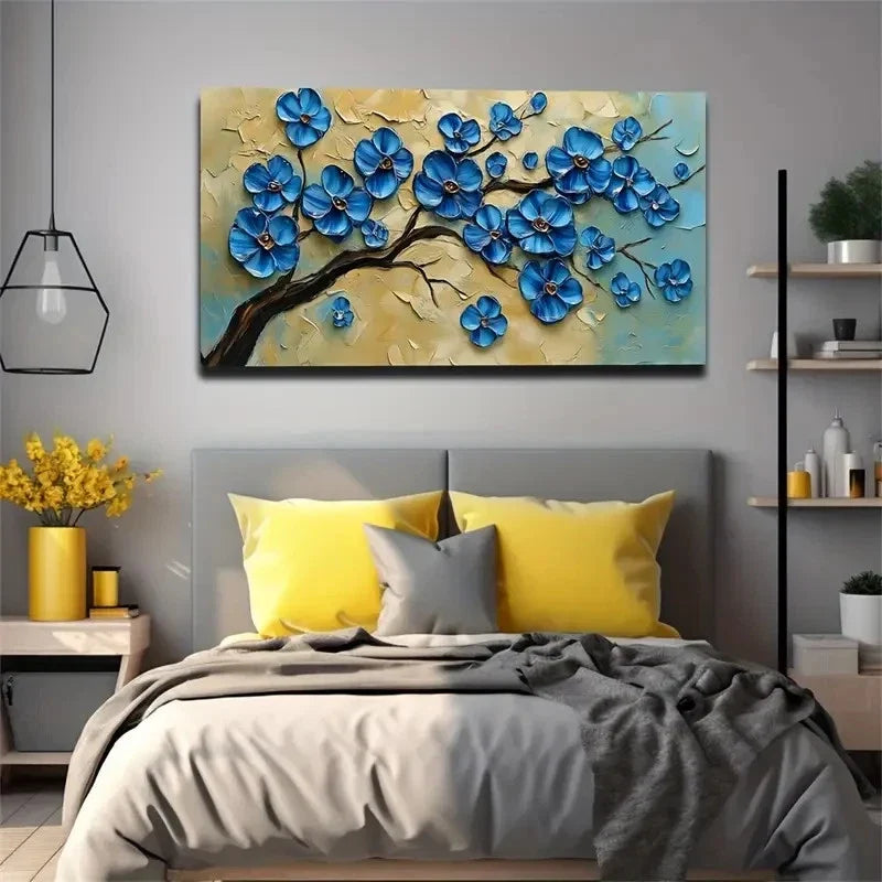 Light Yellow To Blue Gradient Wall Art Canvas Office Home Room Framed 120x60cm