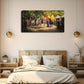 Equestrian Scene with Ornate Wall Art Canvas Office Home Room Framed 80x45cm