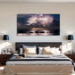 Seaside Storm Clouds Décor Wall Art Canvas Office Home Room Framed 120x60cm