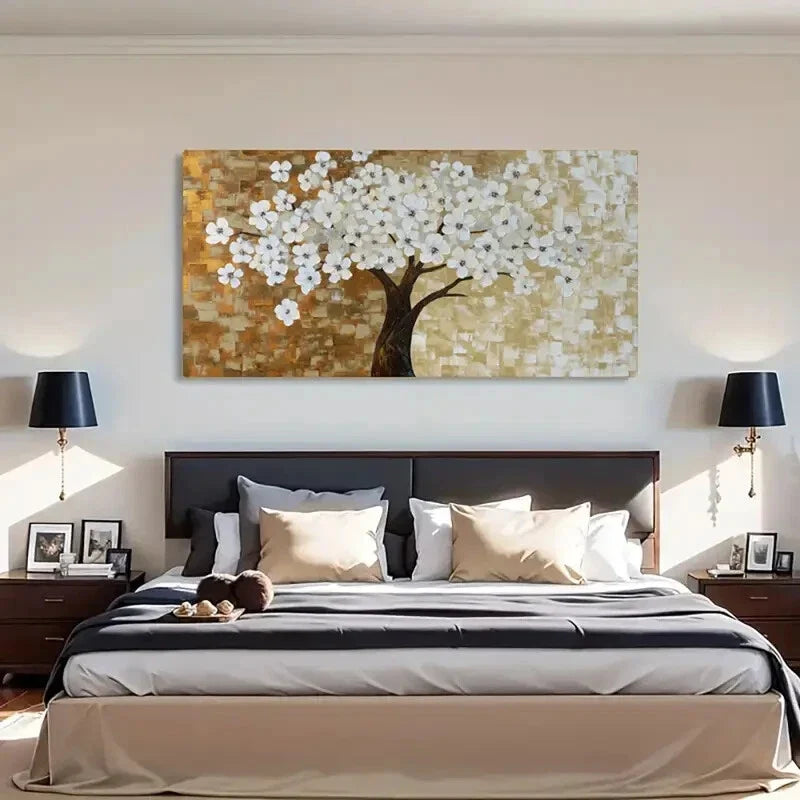 Minimalist Bohemian Deco Floral Wall Art Canvas Office Home Room Framed 80x45cm