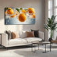 Fresh Orange And Water Splash Wall Art canvas office home room framed 120x60cm