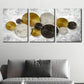 3pcs Golden & Black Geometric Patterns  Metal Print Ready to Hang Art