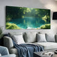 Summer Lake Vibrant Forest wall canvas office home room framed 120x60cm