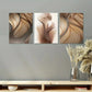 3pcs Abstract Flowing Curves Modern Design Metal Print Ready to Hang Art