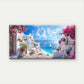 Blue Sky with Sailboat Art Canvas Office Home Room Framed 120x60cm