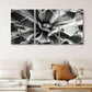 3pcs Colorful Dark Black & White Floral Wilderness Metal Print Ready to Hang Art
