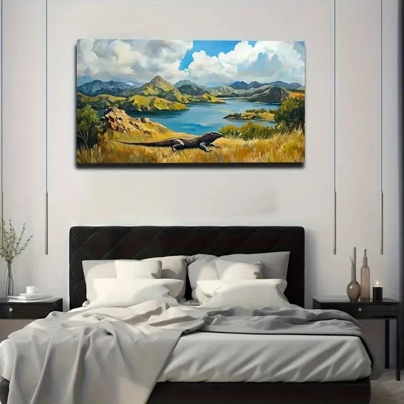 Terrible Kodo Island Worth Wall Art Canvas Office Home Room Framed 80x45cm