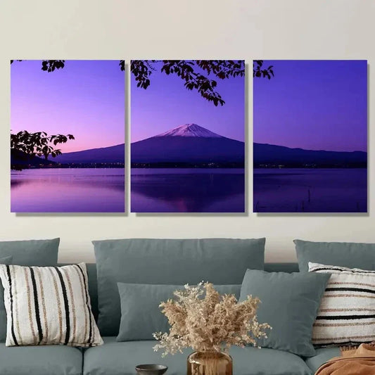 3pcs Beautiful Mount Fuji Metal Print Ready to Hang Art