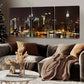 3pcs Modern Nighttime City Skyline Wall Art Set Canvas Framed 40x60cm - High Quality Print 100% Australian Made Wall Canvas Ready to Hang