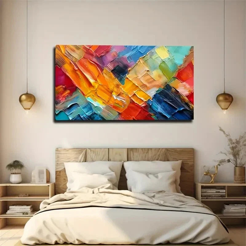 Unique Abstract Pigment Pattern Wall Art Canvas Office Home Room Framed 120x60cm