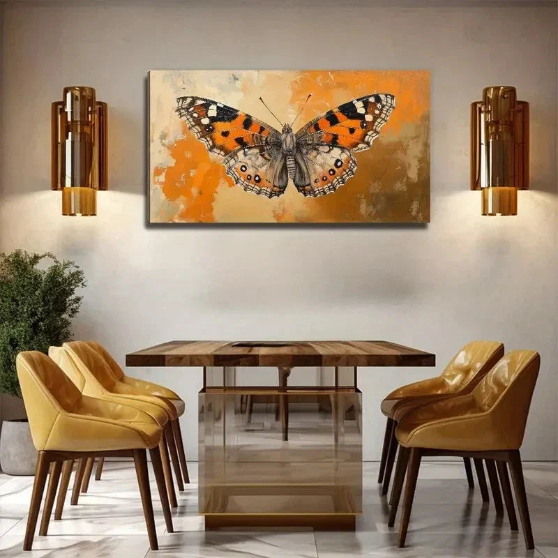 Butterfly Insect Perfect Wall Art Canvas Office Home Room Framed 80x45cm