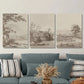 3pcs vintage nostalgic woodland scenery Metal Print Ready to Hang Art