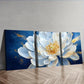 3pcs Oversized white flowers  Wall Art Set Canvas Framed 40x60cm - High Quality Print 100% Australian Made Wall Canvas Ready to Hang
