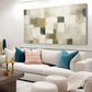Retro Geometric Dynamic wall canvas office home room framed 120x60cm