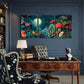 3pcs Vibrant Night Enchanted Moonlit Forest Metal Print Ready to Hang Art