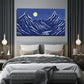 Mystical Mountain And Moon Wall Art Canvas Office Home Room Framed 80x45cm