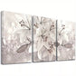 3pcs White Lily Flower Canvas Framed 40x60cm - High Quality Print 100% Australian Made Wall Canvas Ready to Hang