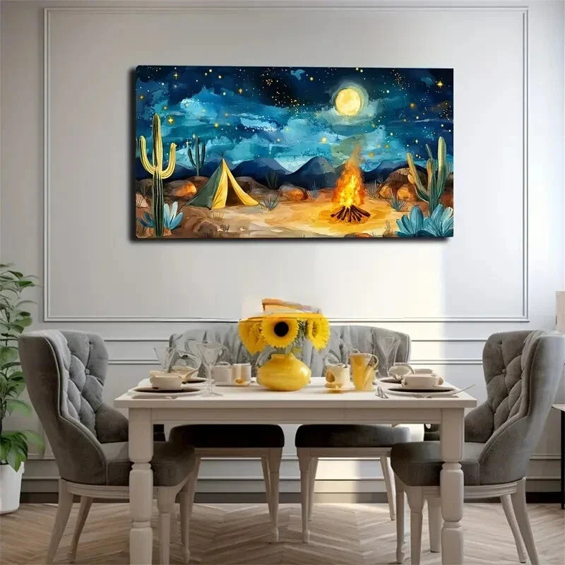 Serene Floral Creek Landscape Wall Art Canvas Office Home Room Framed 120x60cm
