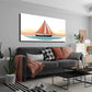 Tranquil Sailing Sailboat Wall Art Canvas Office Home Room Framed 120x60cm