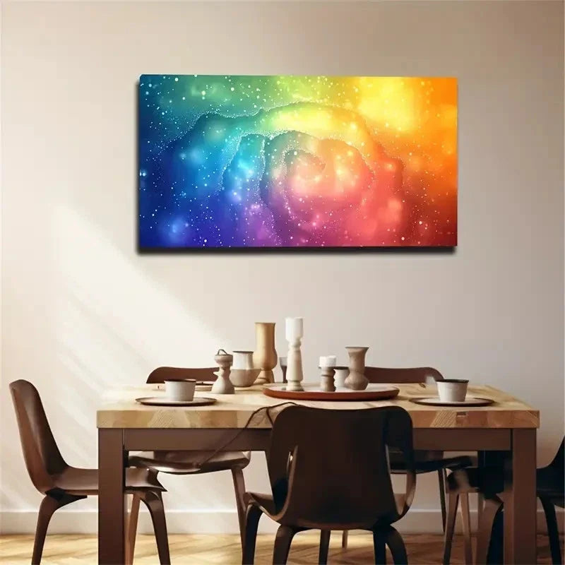 Gradient Colors Impressionist Wall Art Canvas Office Home Room Framed 120x60cm